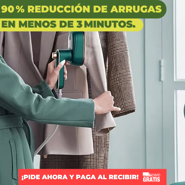🔥 Plancha portátil VaporFlex® | Ropa impecable en cualquier lugar